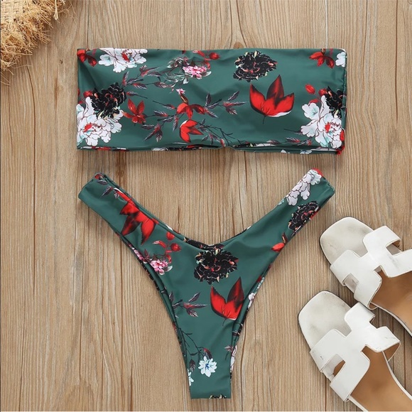 luxyville Other - ❤️NEW Green floral cheeky bikini